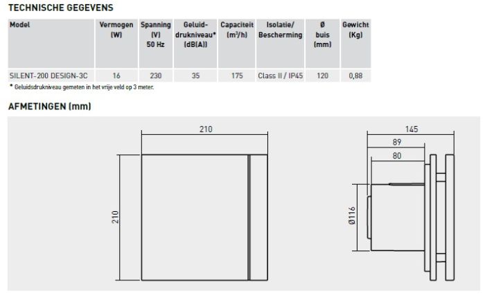 Design Badlüfter Soler & Palau Silent (200CRZ) - Ø 120mm - Mit Nachlauf Design Badlüfter Soler & Palau Silent (200CRZ) - Ø 120mm - Mit Nachlauf
