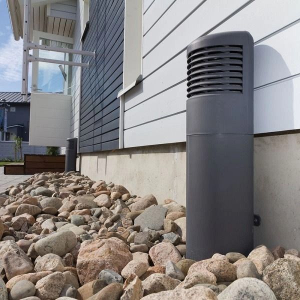 Lüftungsschacht Ross T177 - Kellerbelüftung - Ø 160mm Schwarz