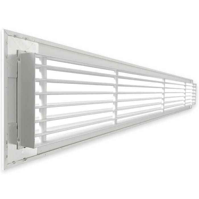 Tafelgitter bündiger Einbau für Lochgröße (BxH) 1000 x 100 mm - gerade Stäbe - Aluminium