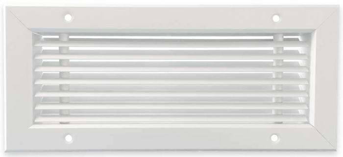 Tafelgitter für den Einbau der Lochgröße (BxH) 220 x 80 mm - 45º Lamellen - Aluminium 