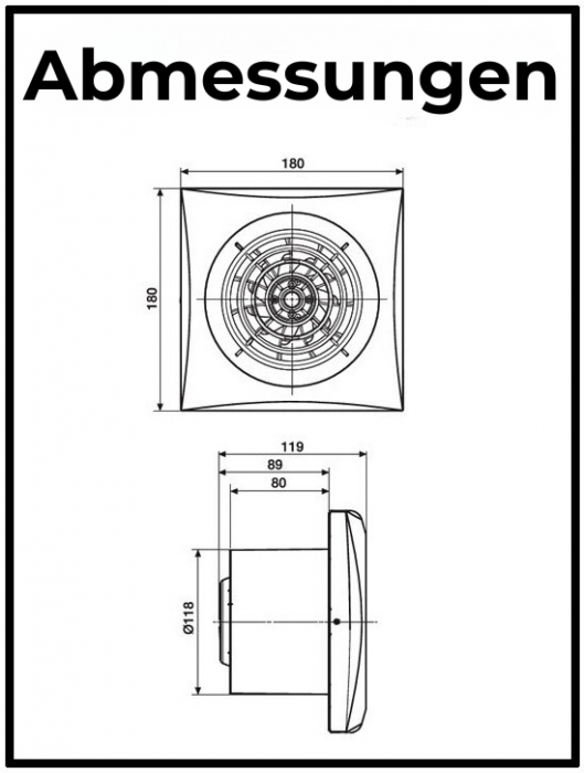 Badlüfter Soler und Palau Silent (200CRZ) - Ø 120mm - Mit Nachlauf