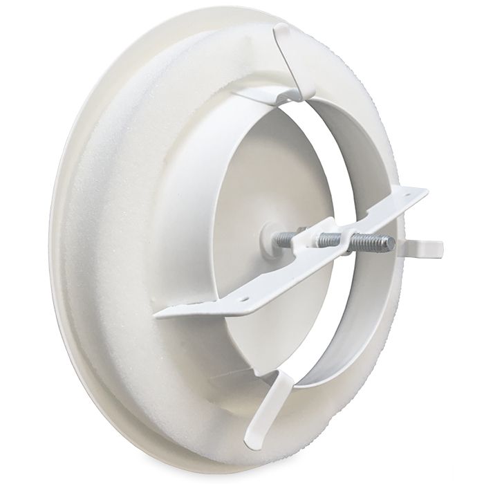 Tellerventil Metall - Zuluft - Ø 160mm - mit Klemmfedern - weiß Tellerventil Metall - Zuluft - Ø 160mm - mit Klemmfedern - weiß