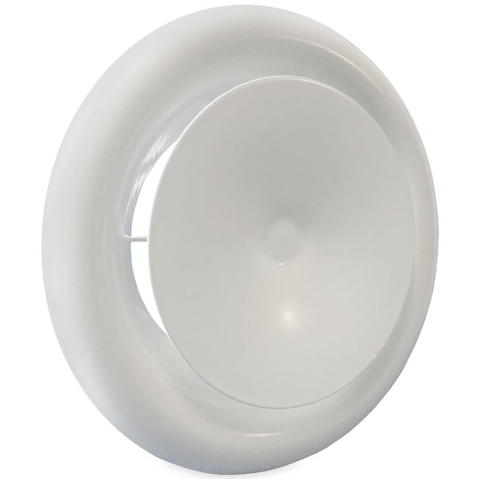 Tellerventil Metall - Zuluft - Ø 160mm - mit Klemmfedern - weiß Tellerventil Metall - Zuluft - Ø 160mm - mit Klemmfedern - weiß