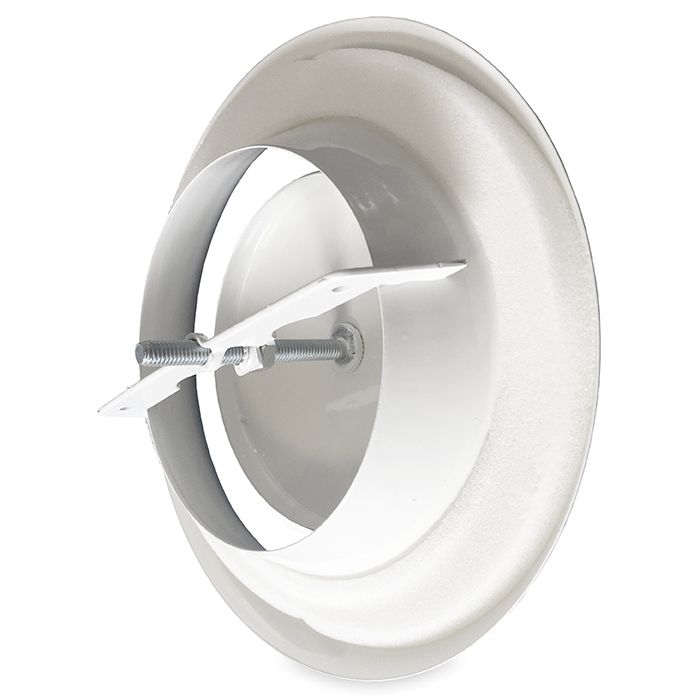Tellerventil Metall - Abluft - Ø 250mm - mit Einbauring - weiß Tellerventil Metall - Abluft - Ø 250mm - mit Einbauring - weiß
