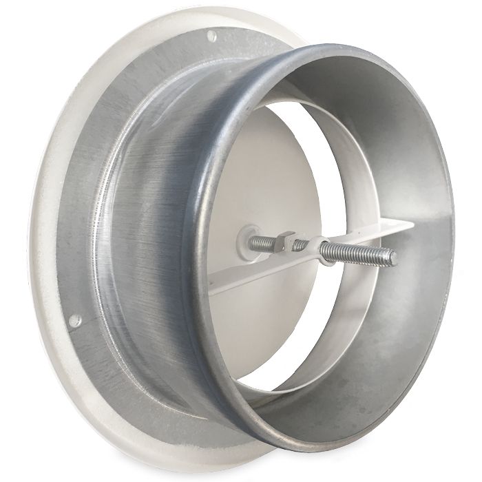 Tellerventil Metall - Zuluft - Ø 200mm - mit Einbauring - weiß Tellerventil Metall - Zuluft - Ø 200mm - mit Einbauring - weiß