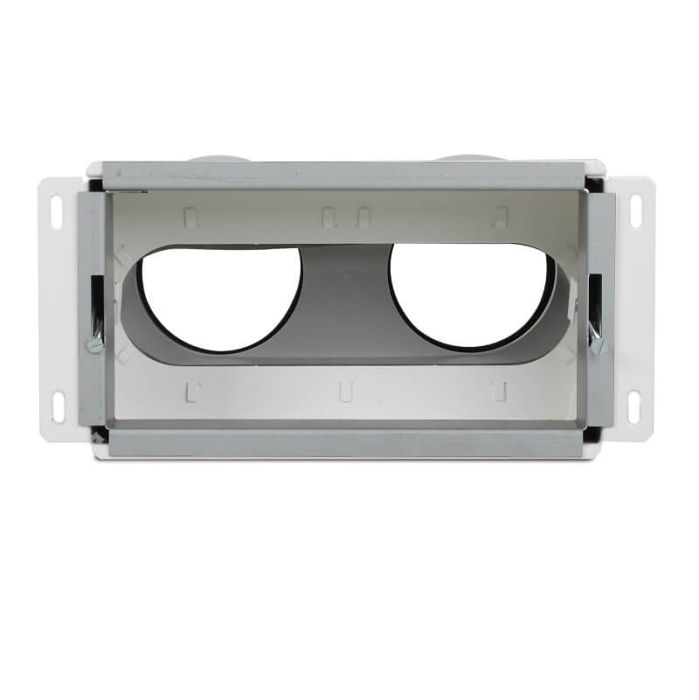 Vent-Axia Uniflexplus + Wandanschlussgehäuse rückseitiger Anschluss 2x Ø 90 mm
