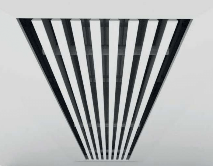 Einbaufähiges rahmenloses Lüftungsgitter - 100x50mm - für Kanal 110 x 55mm Einbaufähiges rahmenloses Lüftungsgitter - 100x50mm - für Kanal 110 x 55mm