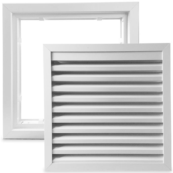 Whirlpool-Gitter für Lochgröße (BxH) 400 x 400 mm - Aluminium - herausnehmbarer Einlage