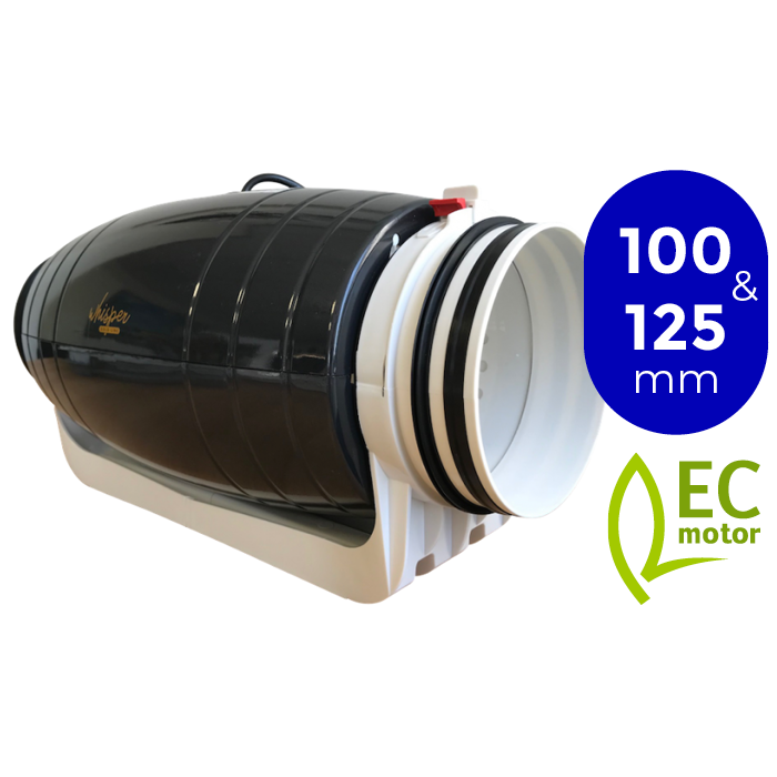 Whisper „Gold Line” Rohrventilator ⌀ 100/125 mm – EC-Motor (WGLE-100/125)