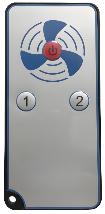 Kompakter dezentrale Lüftungsanlage - WRG-Ventilator HRV125P mit Wärmetauscher – 50 & 70 m3/h – inkl. Fernbedienung