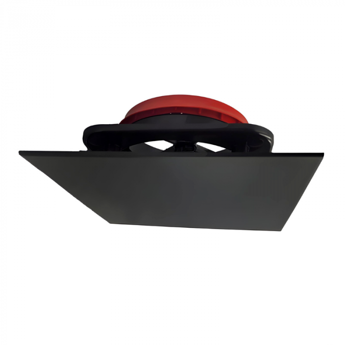 Whisper Designventil Quadrat 125mm Kunststoff - Abluft und Zuluft - Schwarz (matt)