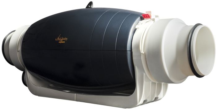 Whisper „Gold Line” Rohrventilator ⌀ 100 & 125 mm – mit Nachlauf OP=OP Whisper „Gold Line” Rohrventilator ⌀ 100 & 125 mm – mit Nachlauf OP=OP